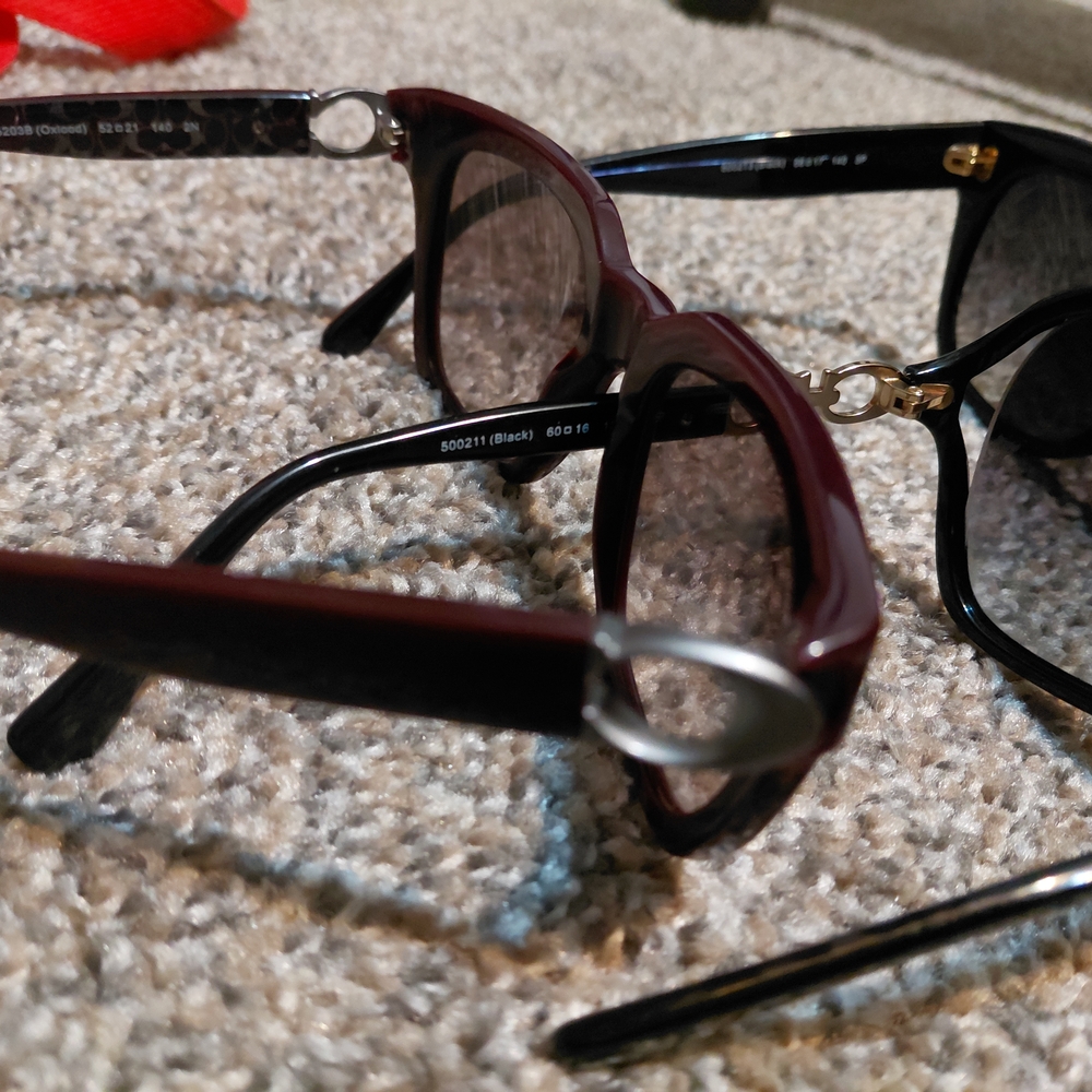 Coach Women's Sunglasses - Black and Purple - Picture 4 of 7